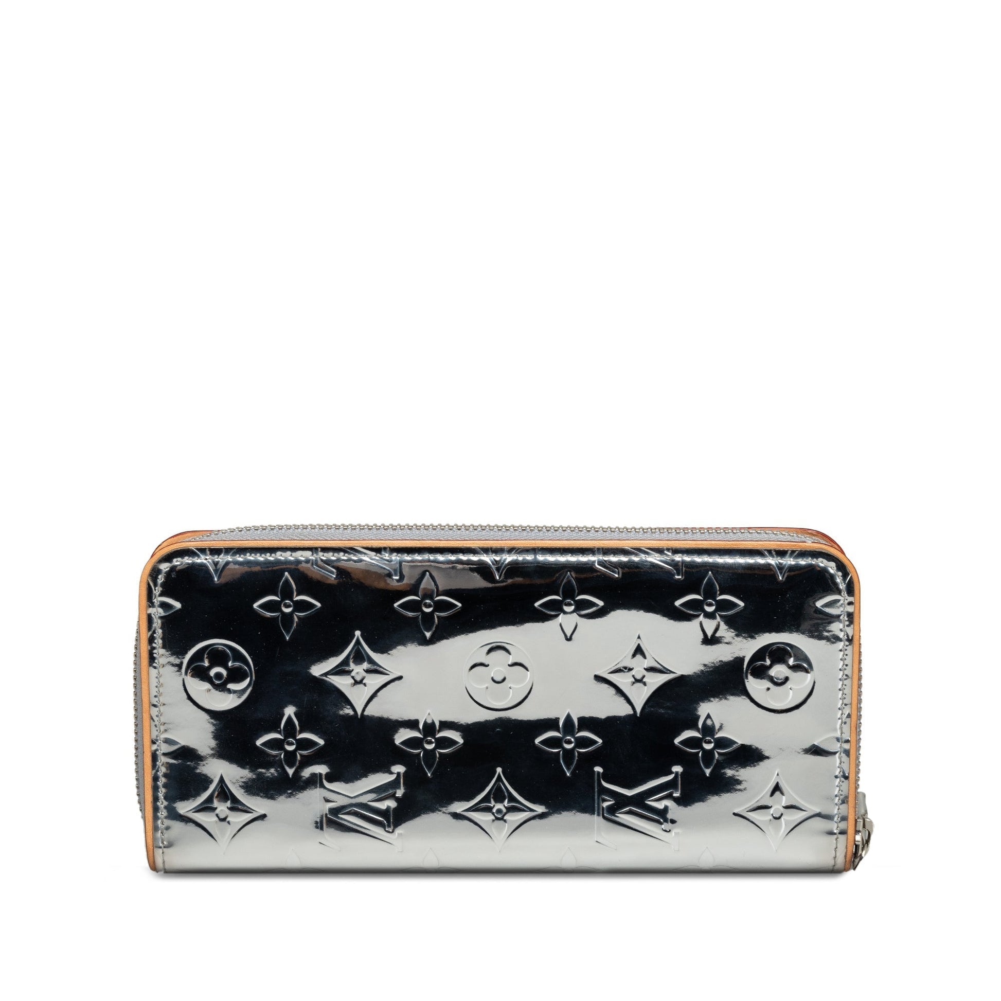 Silver Louis Vuitton Monogram Vertical Zippy Long Wallets Wallet