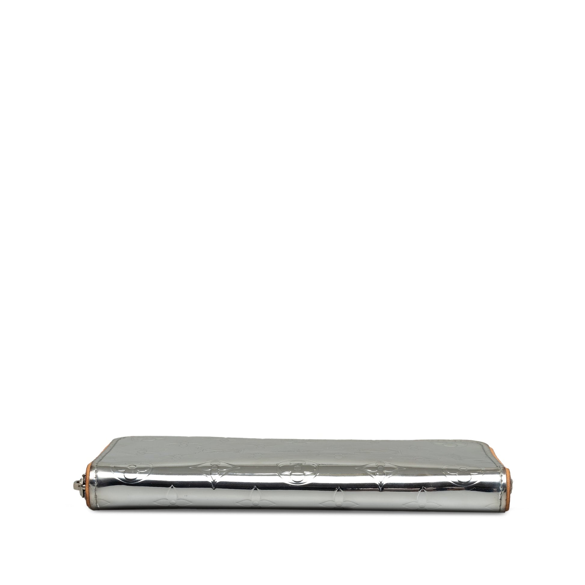 Silver Louis Vuitton Monogram Vertical Zippy Long Wallets Wallet