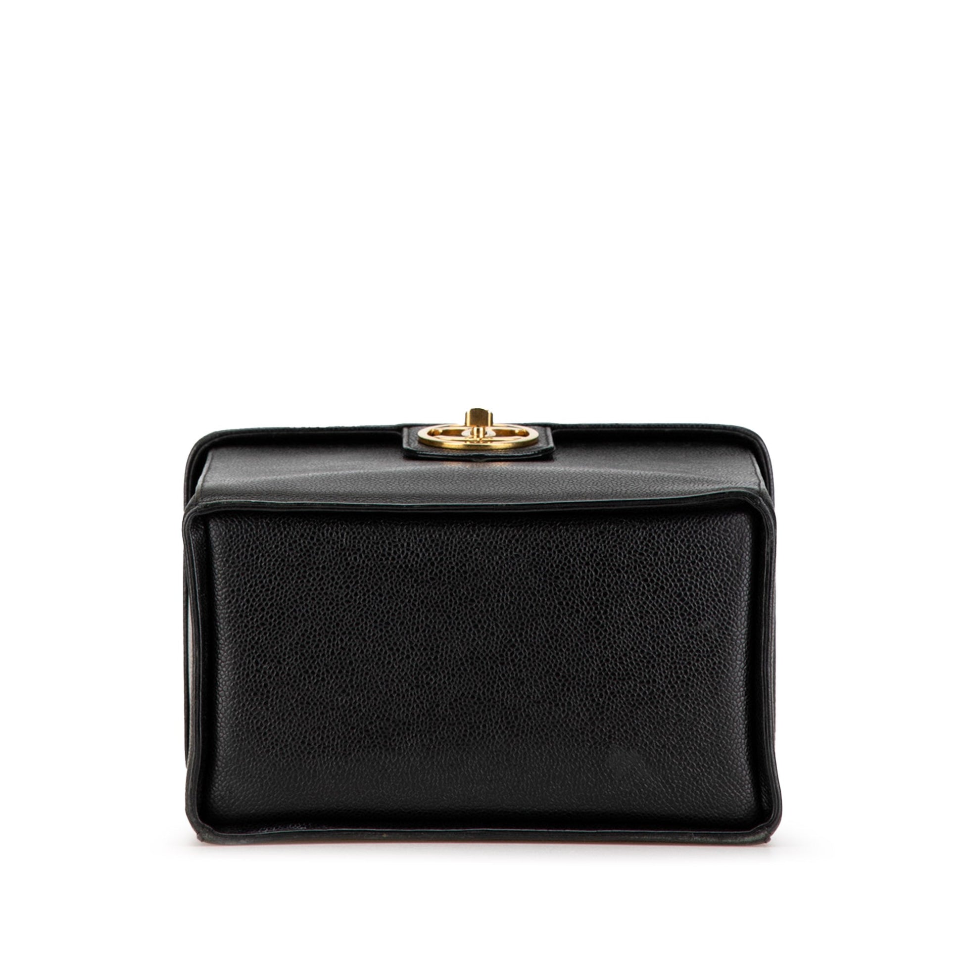 Black Chanel CC Caviar Vanity Case