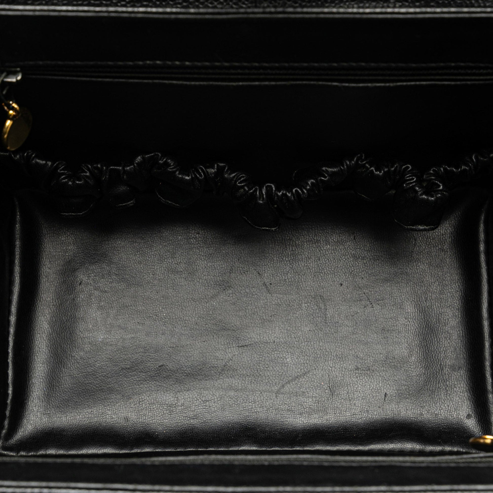 Black Chanel CC Caviar Vanity Case