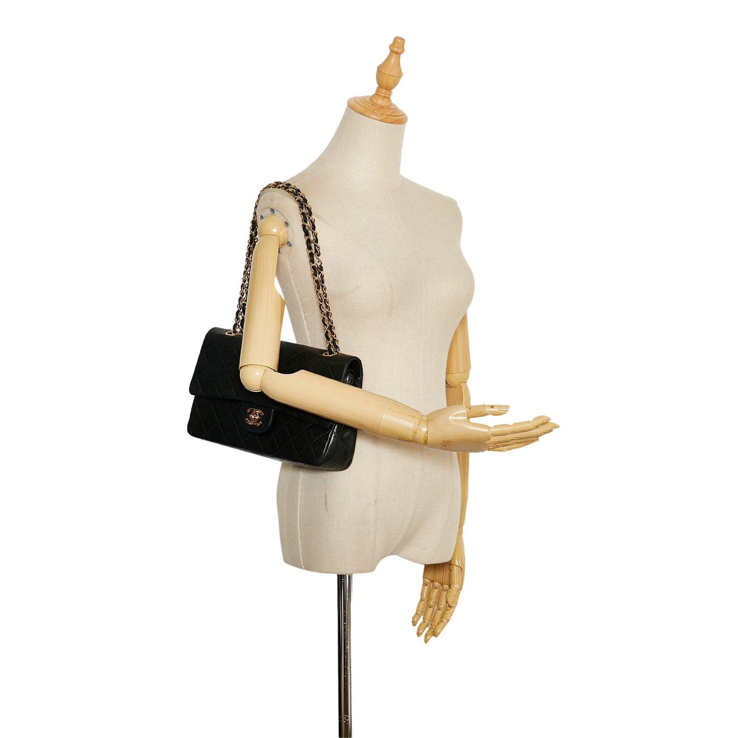Chanel Medium Classic Lambskin Double Flap Shoulder Bag