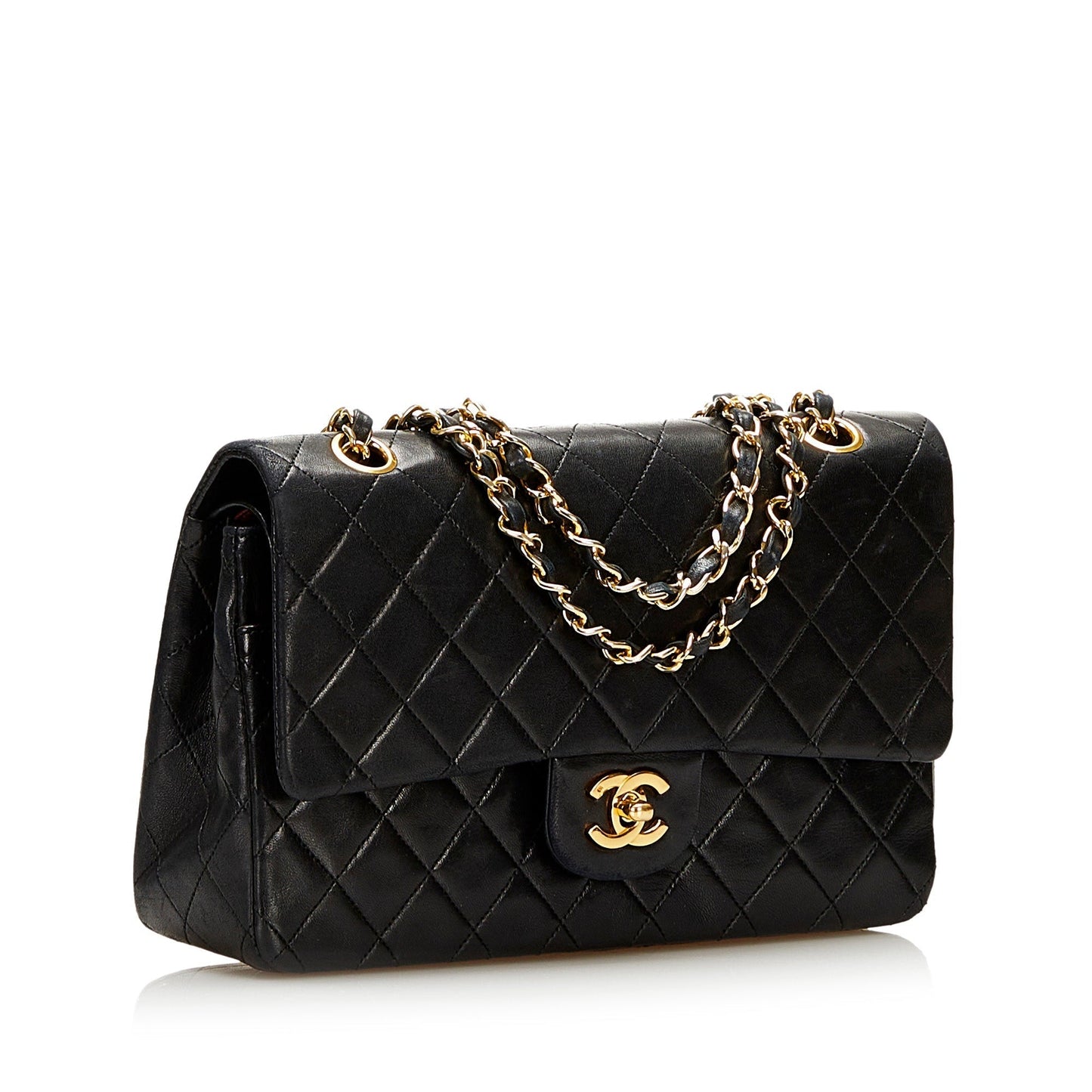 Chanel Medium Classic Lambskin Double Flap Shoulder Bag