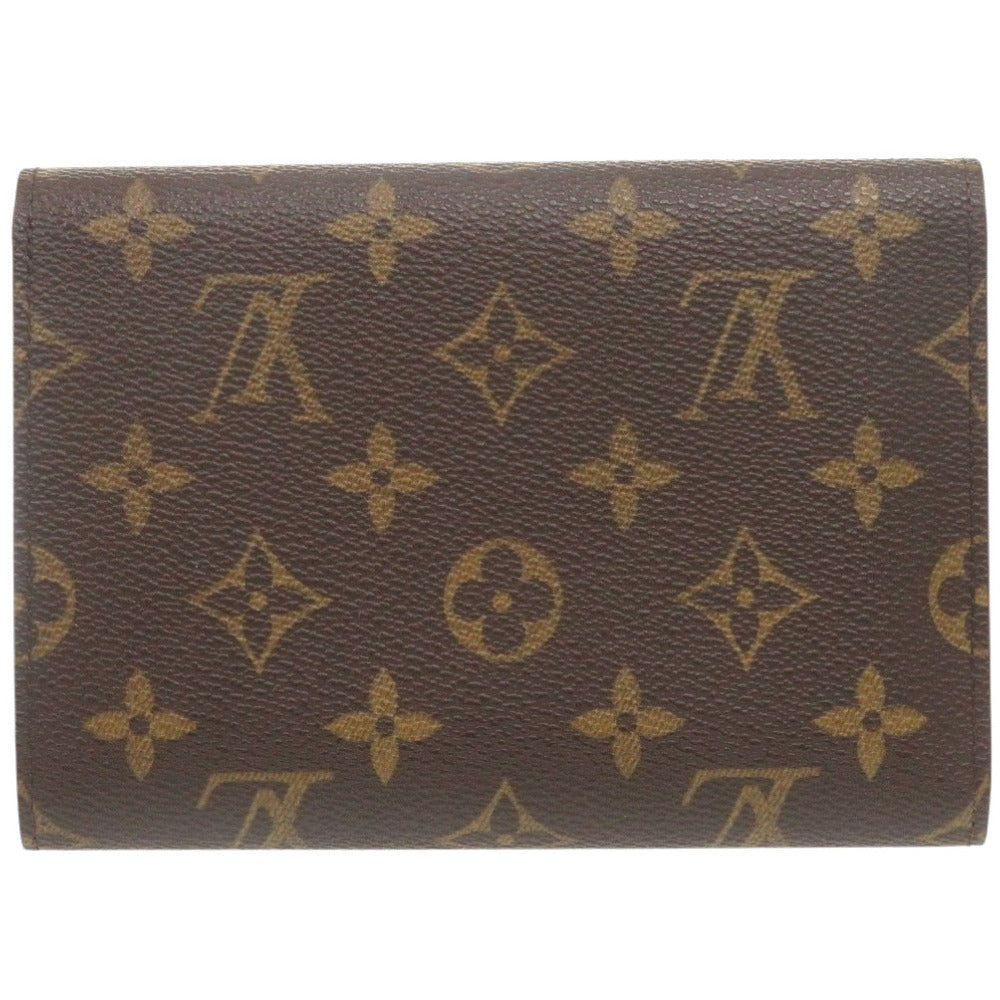 Louis Vuitton Tri-fold M61202 Porte Tresor Etui Monogram Canvas Brown Wallet Case