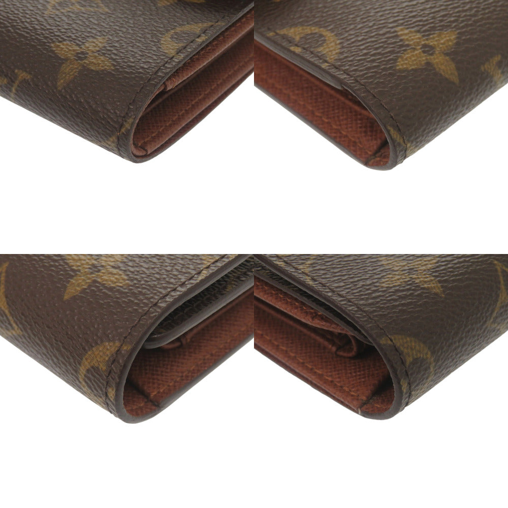 Louis Vuitton Tri-fold M61202 Porte Tresor Etui Monogram Canvas Brown Wallet Case