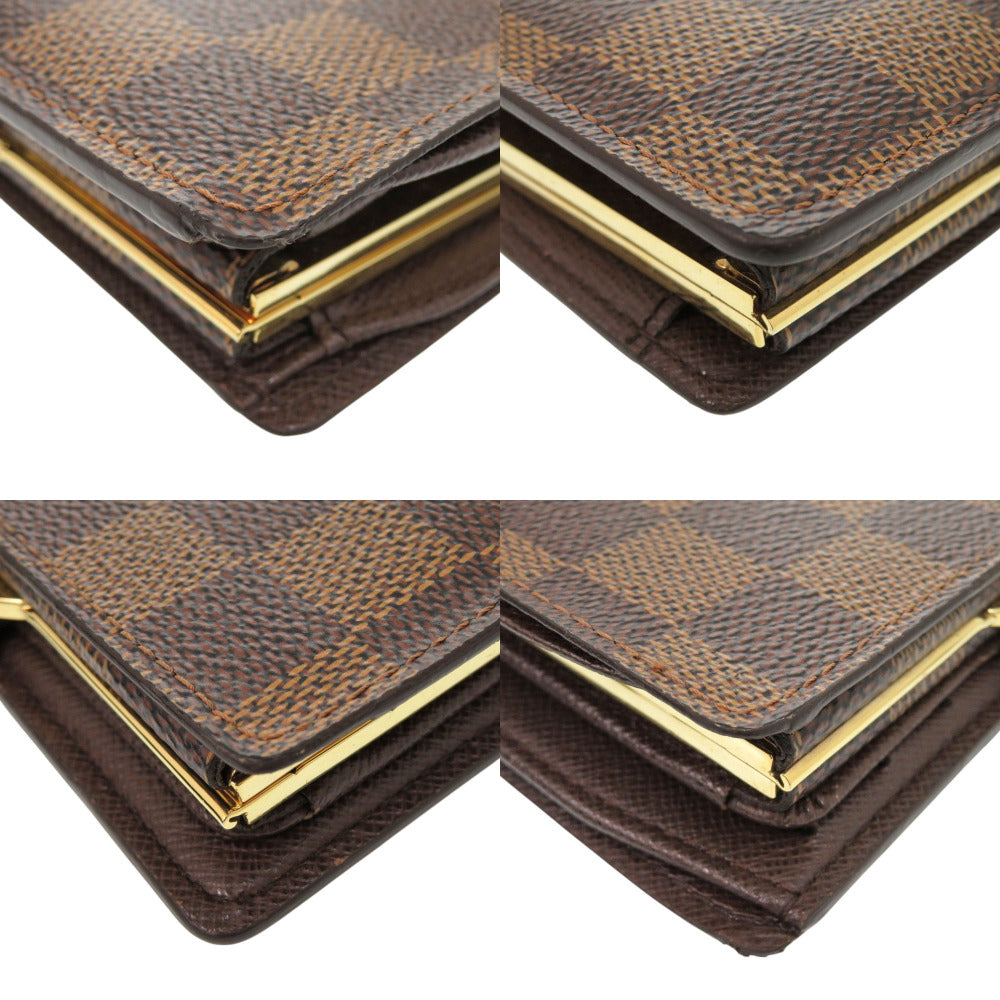 Louis Vuitton Bifold N61664 Damier Ebene Damier Canvas Wallet Case