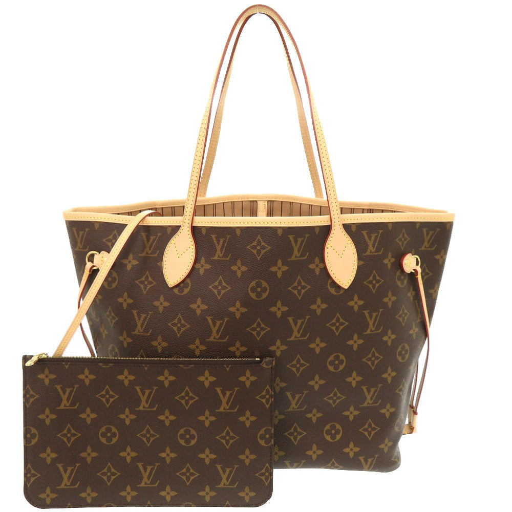 Louis Vuitton M46975 New Neverfull MM Monogram Canvas Brown Tote Bag