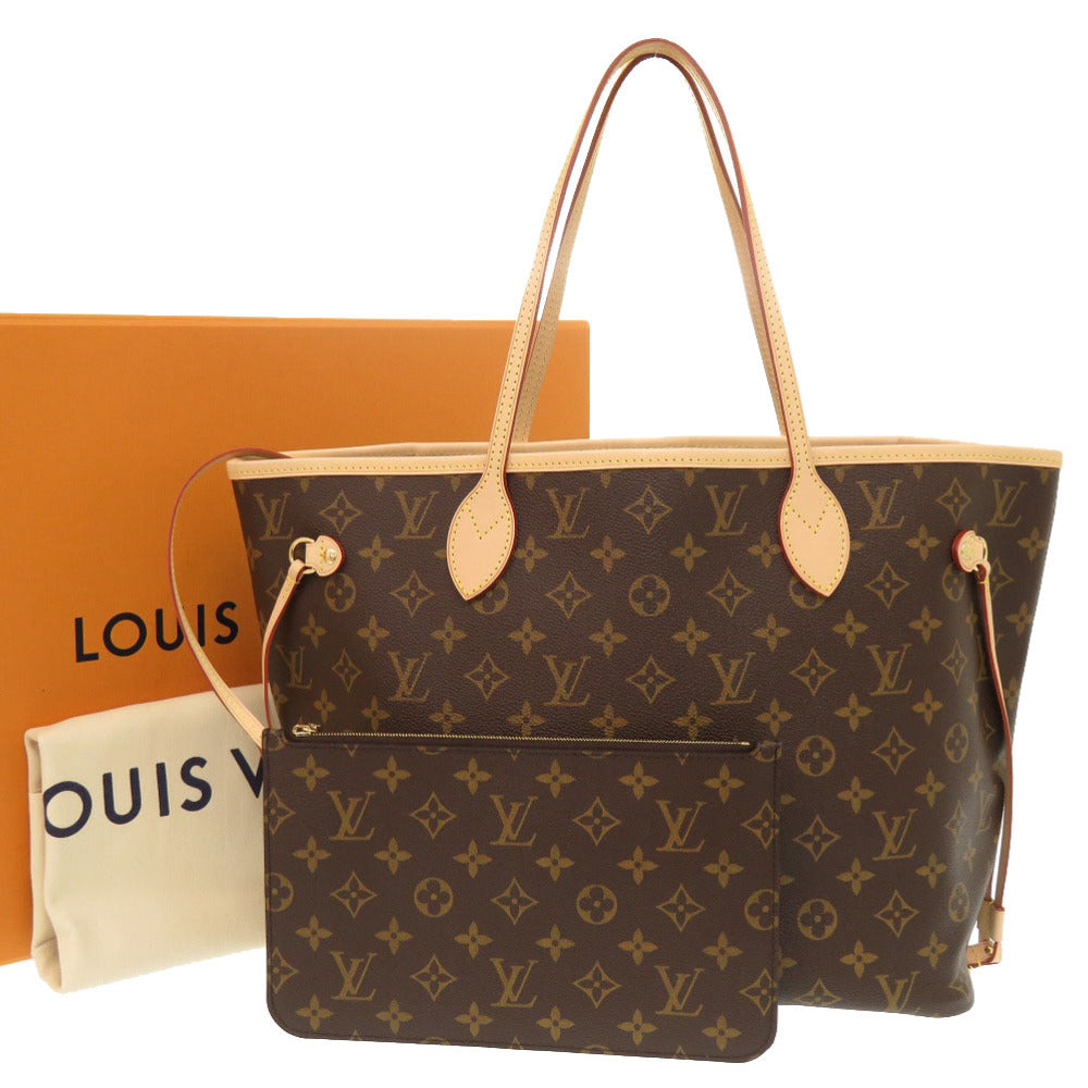 Louis Vuitton M46975 New Neverfull MM Monogram Canvas Brown Tote Bag