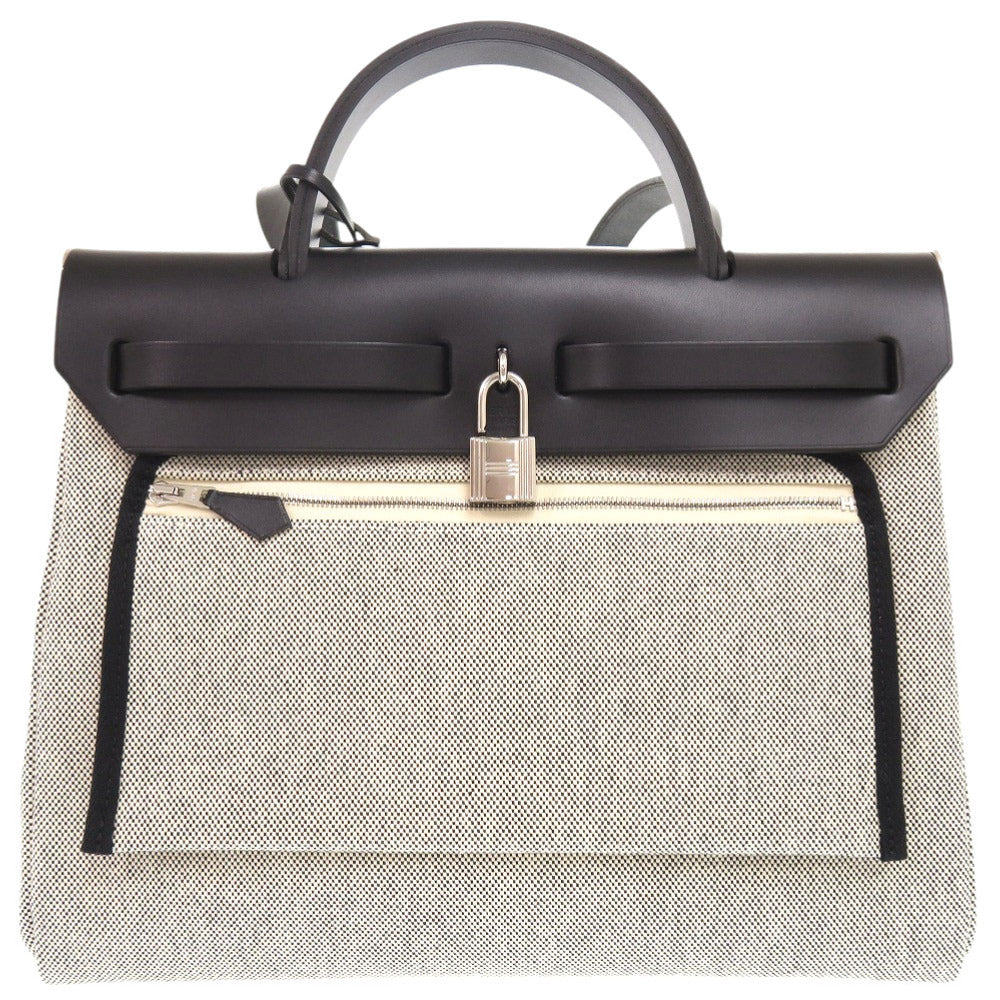 Hermes Handbag Toile Vash Hunter Indigo Herbag Pm Pegasus Blue Zip Travel Bag