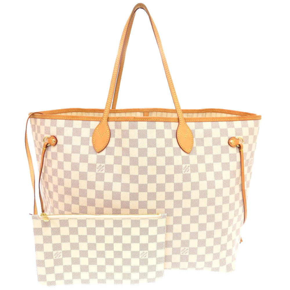 Louis Vuitton N41360 Damier Azur Damier Azur Canvas White Neverfull Tote Bag