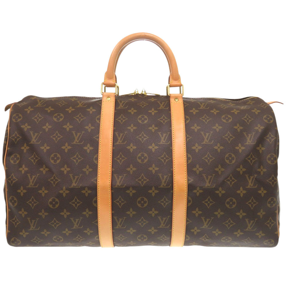 Louis Vuitton Boston Duffel M41426 Keepall 50 Monogram Canvas Brown Travel Bag 7X0776Gs5A6