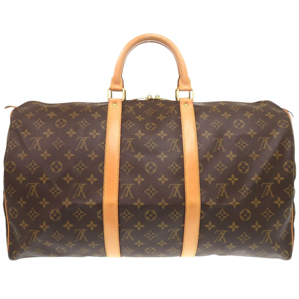 Louis Vuitton Boston Duffel M41426 Keepall 50 Monogram Canvas Brown Travel Bag 7X0776Gs5A6