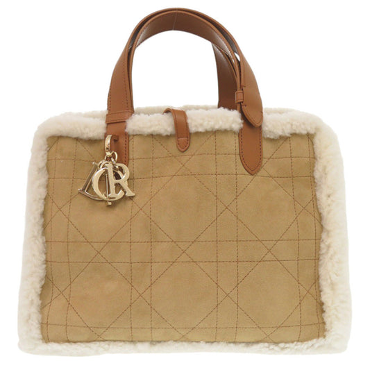 Dior Handbag Mouton, Toujours Macrocannage With Pouch Women Leather Brown Travel Bag