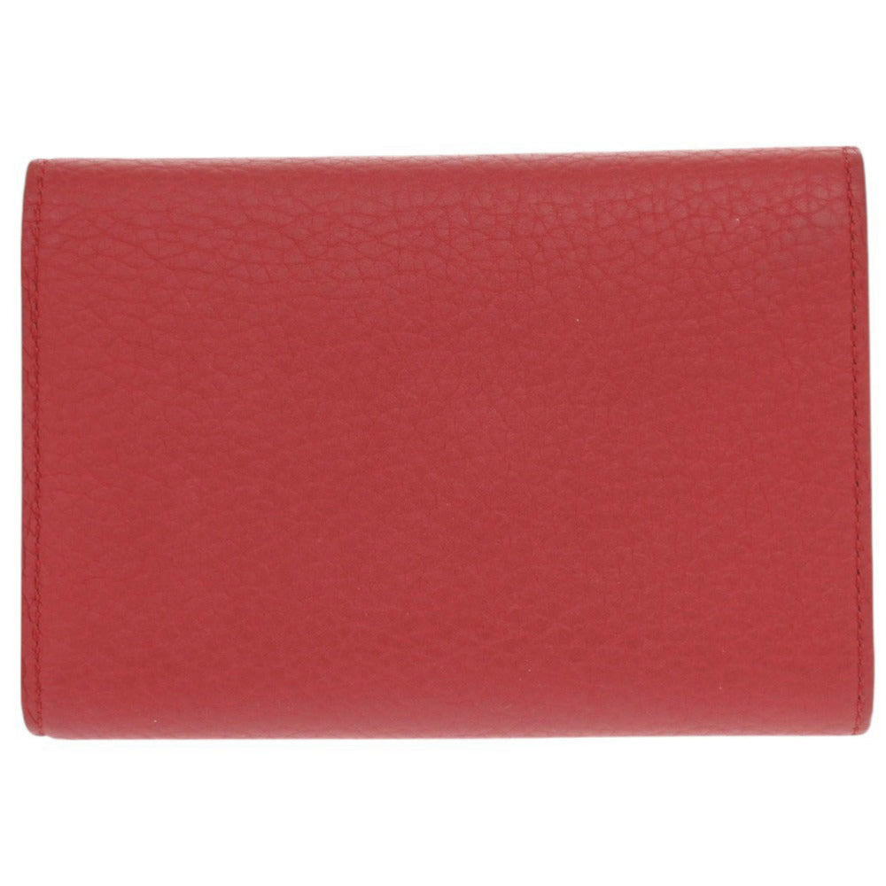 Louis Vuitton Tri-fold M62158 Portefeuille Capsino Compact Leather Red Wallet Case