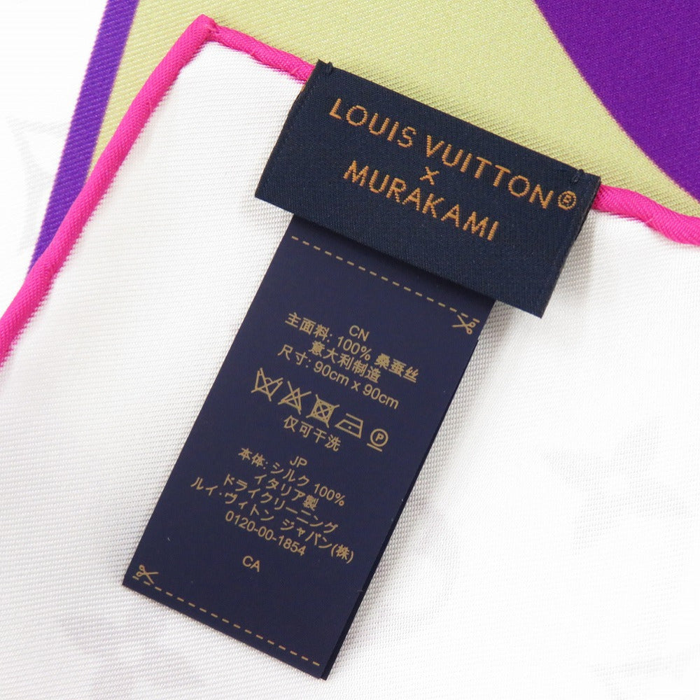 Louis Vuitton scarf M96097 silk × TM White
