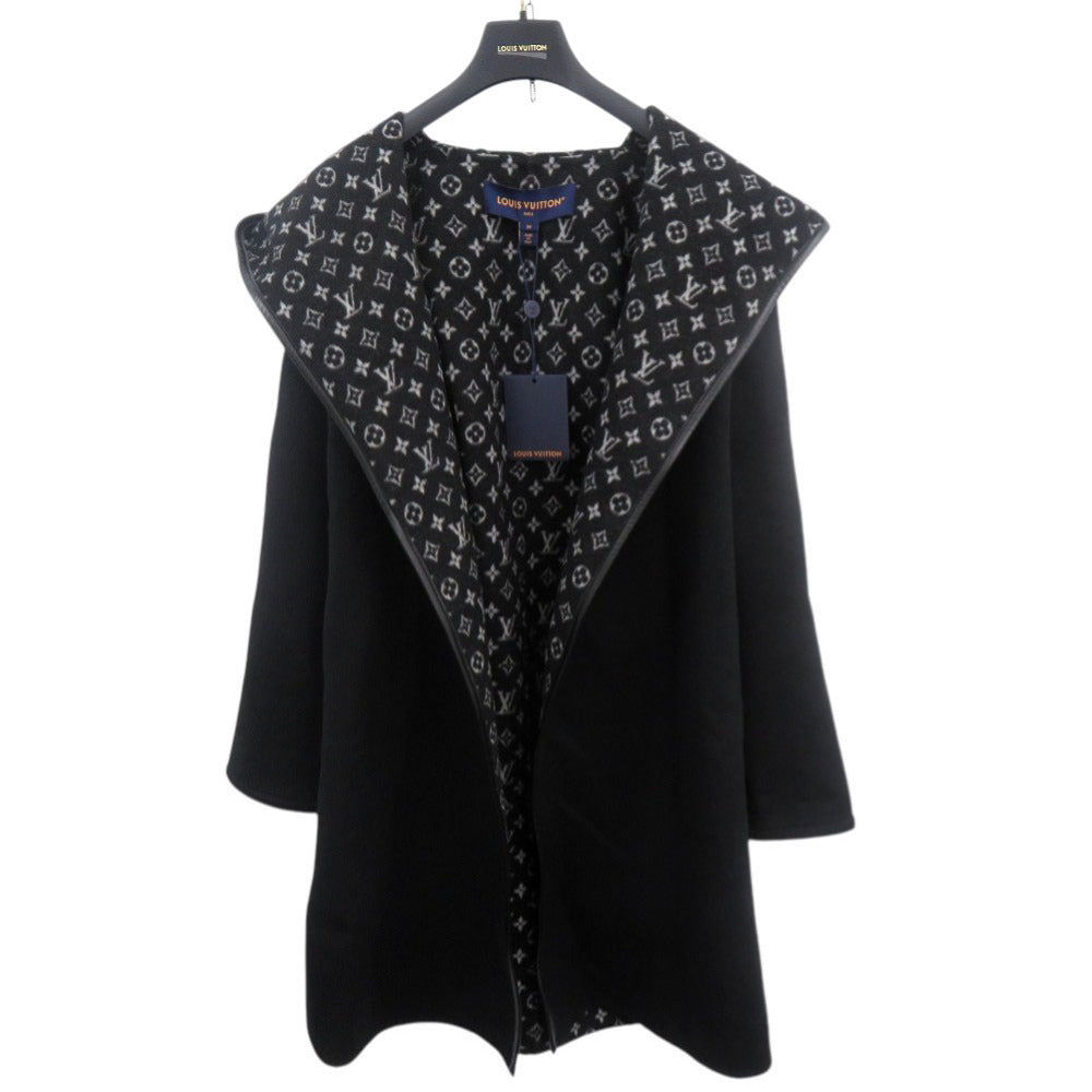 Louis Vuitton Other Silk hooded wrap coat Wool Black Apparel