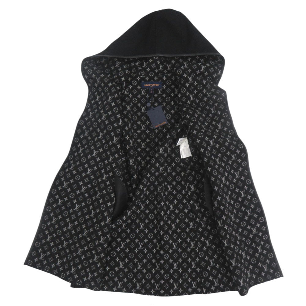 Louis Vuitton Other Silk hooded wrap coat Wool Black Apparel