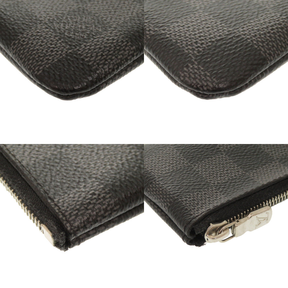 Louis Vuitton Coin N60155 Damier Grafitto Damier Canvas Black Clutch Bag 7X1206Zs5D1