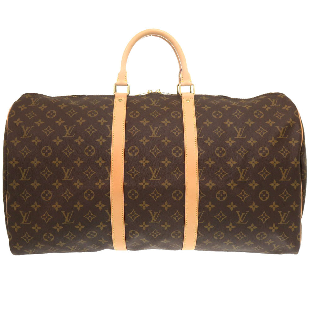 Louis Vuitton Boston Duffel M41424 New Keepall Monogram Canvas Brown Travel Bag