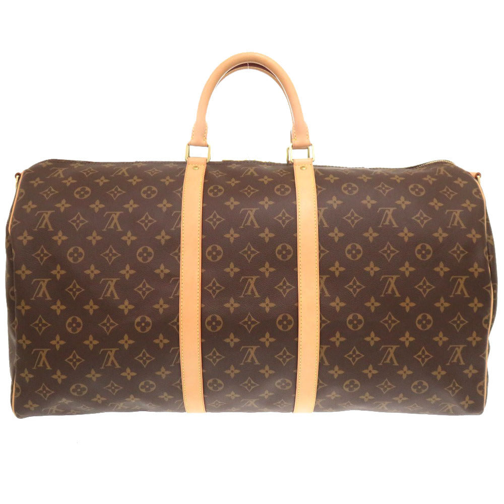 Louis Vuitton Boston Duffel M41414 New Keepall Monogram Canvas Brown Travel Bag
