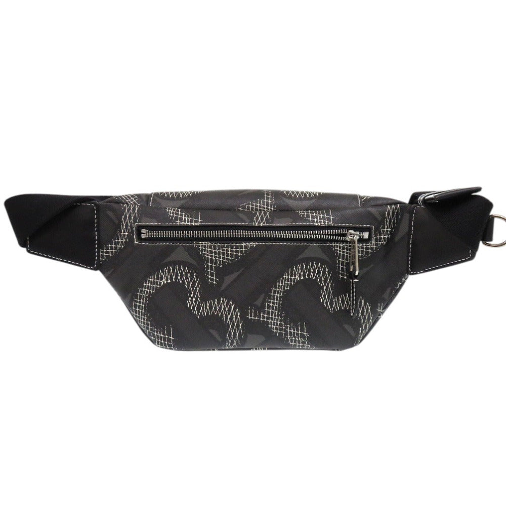 Burberry Waist Bag Pvc Sling Bag One Belt Tb Monogram Black
