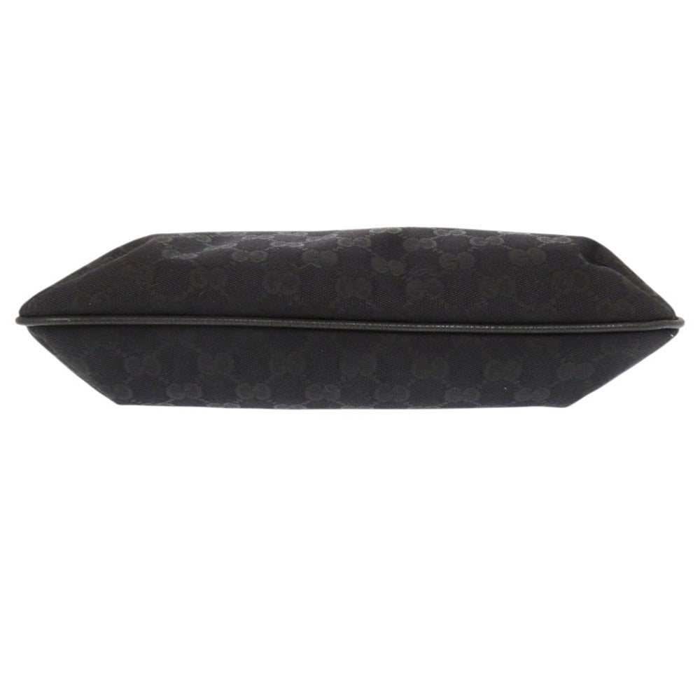 Gucci GG , Sherry line Leather Canvas Black Shoulder Bag