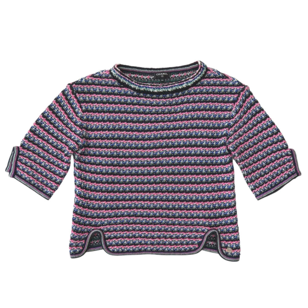 Chanel knit cotton Short sleeve knit COCO Pink Handbag