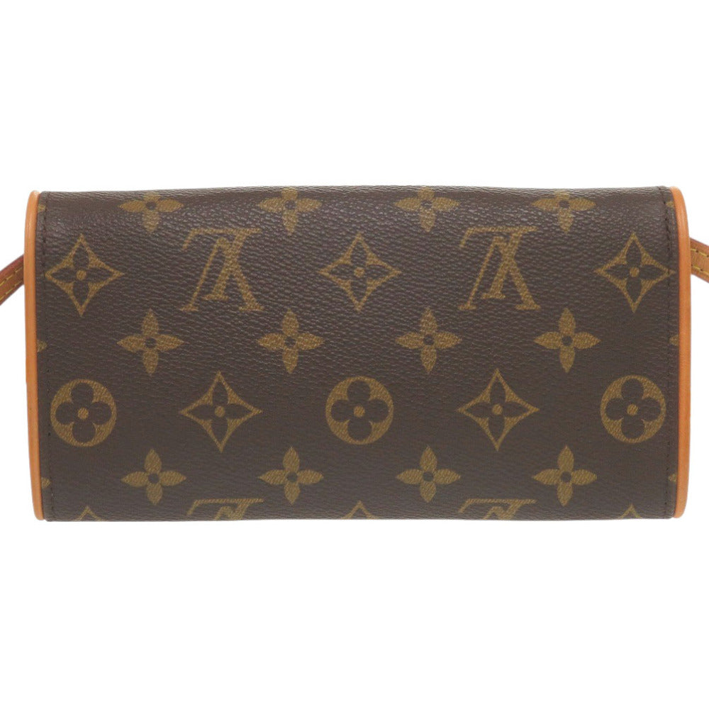Louis Vuitton M51854 Pochette Twin PM Monogram Canvas Brown Shoulder Bag 7X1441Gz5K21