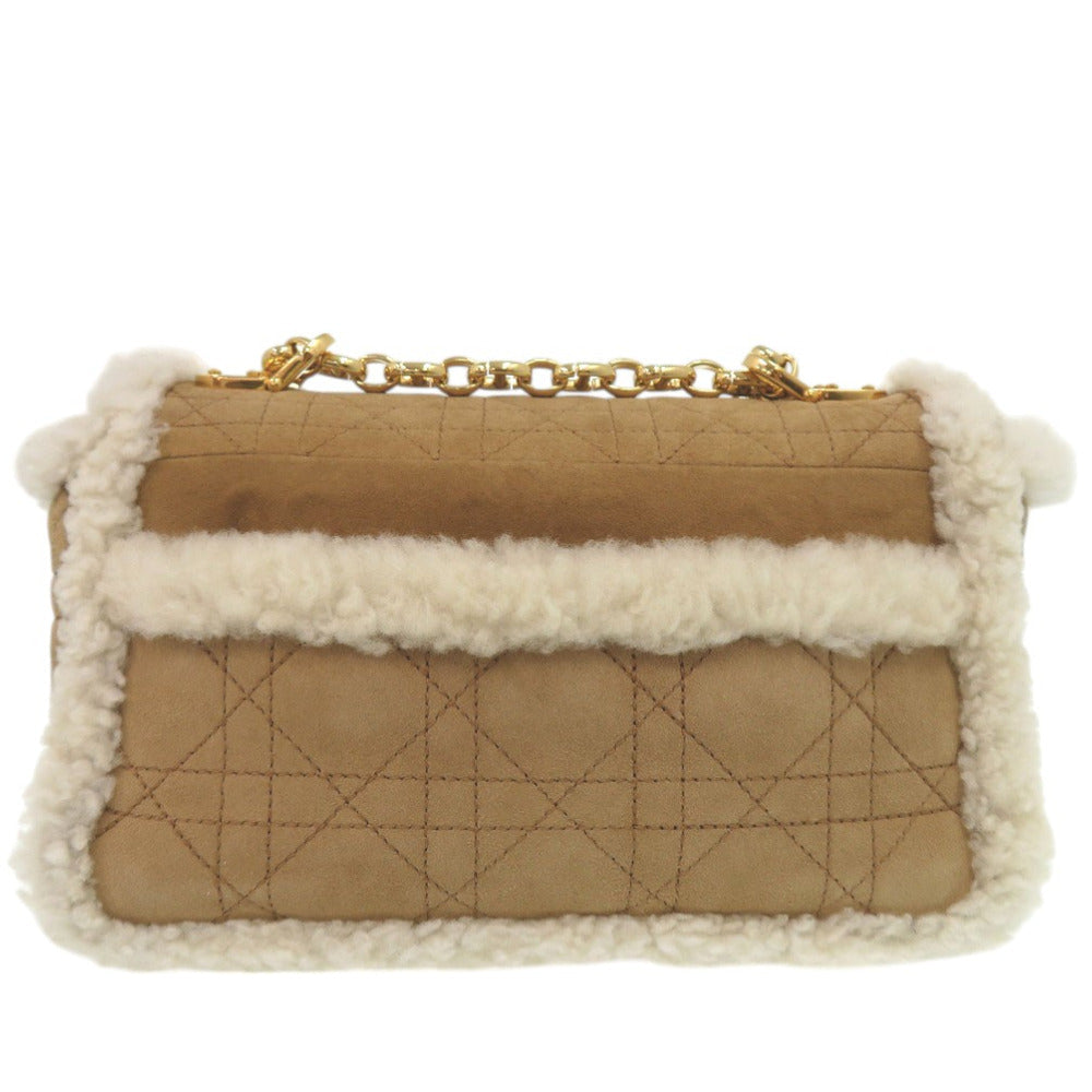 Dior Christian Shoulder Bag Sheepskin Camel Crossbody Chainshoulder Crossbody Bag