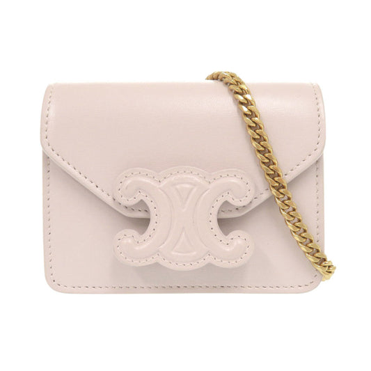 Shoulder Bag Type Chainshoulder Pouch Triomphe Women Leather Pink
