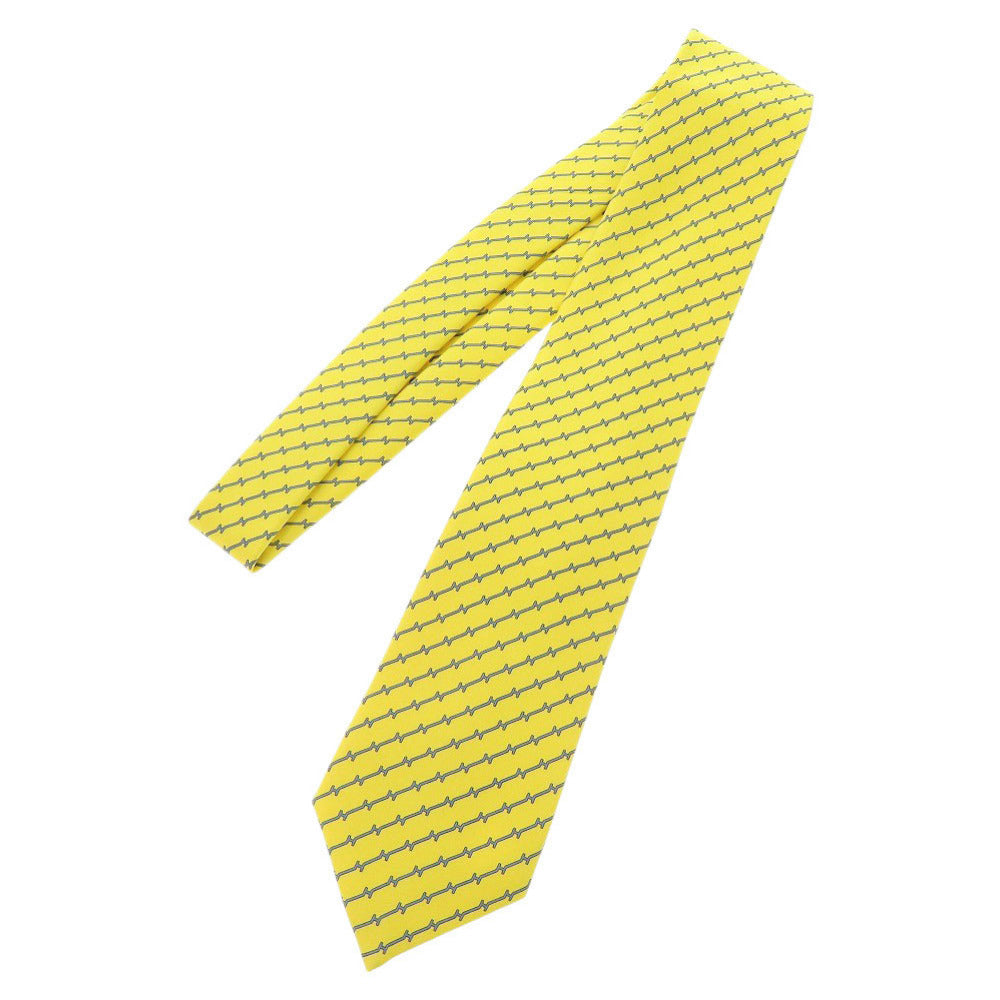 Tie Silk Yellow H Pattern Mens Handbag Travel Bag