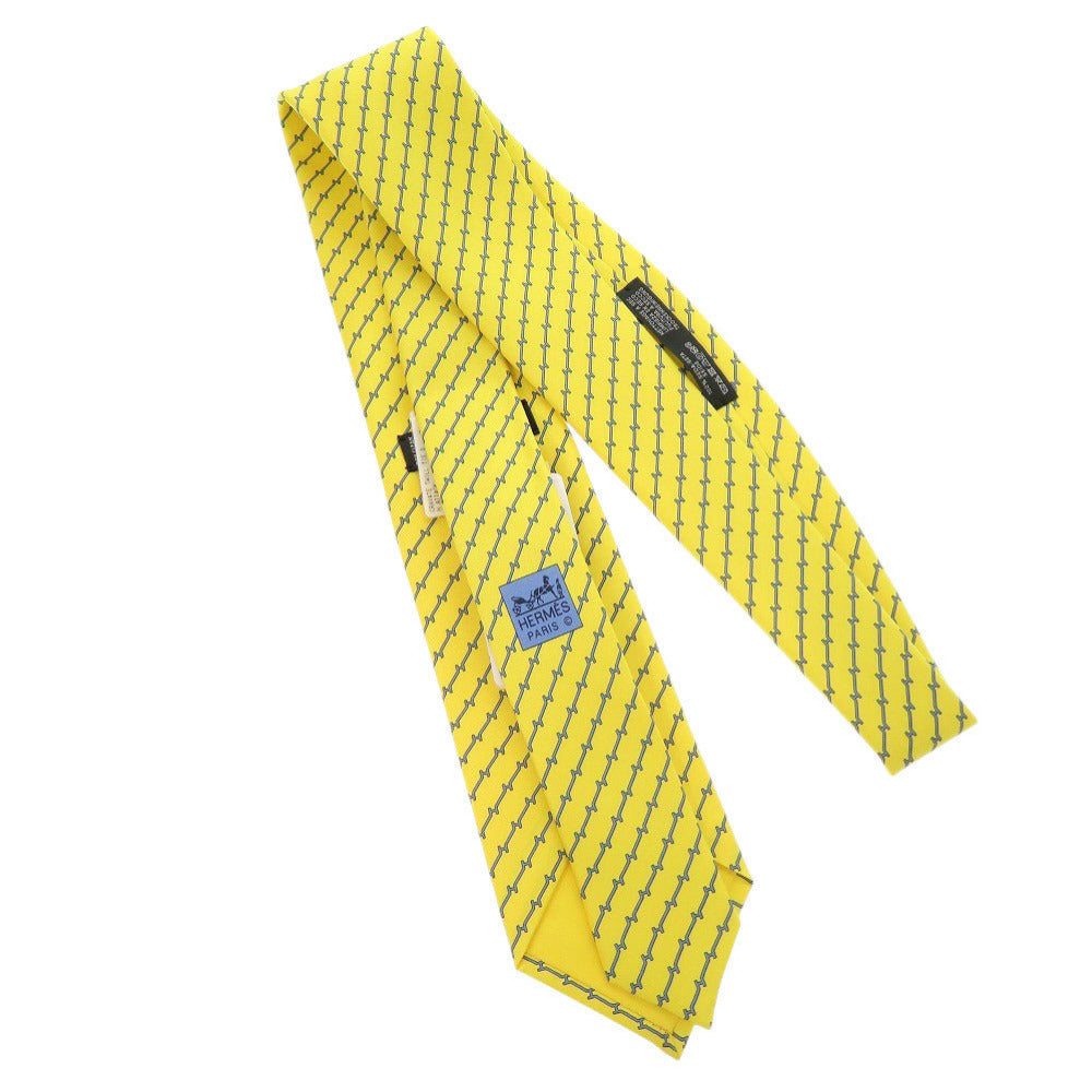 Tie Silk Yellow H Pattern Mens Handbag Travel Bag