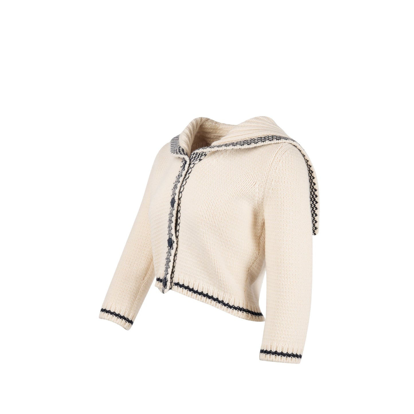Dior Size Marineiere Cardigan Virgin Wool Cashmere Handbag Beige Travel Bag