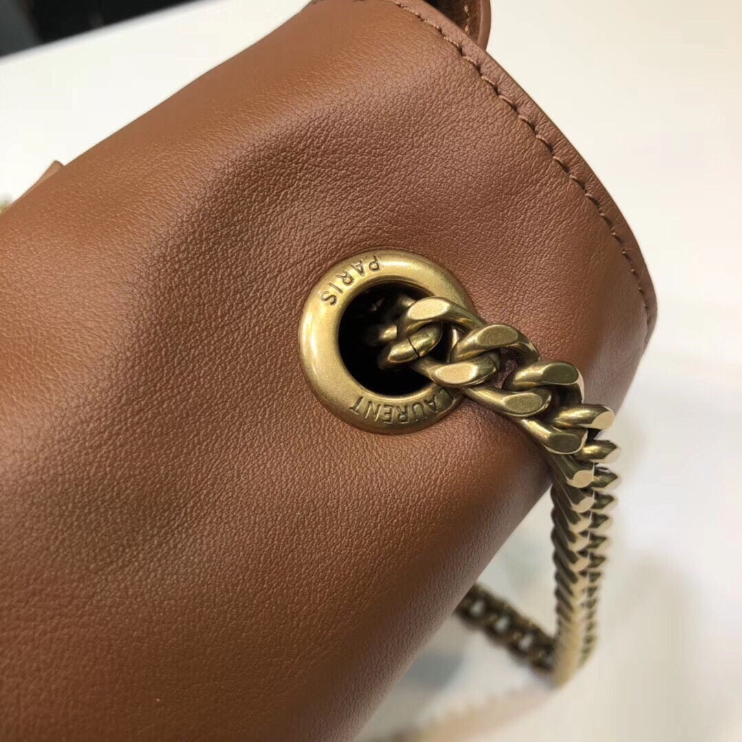 YSL Saint Laurent YSL Top Quality Kate Metop Qualityum Bag Brown Chain Travel Bag