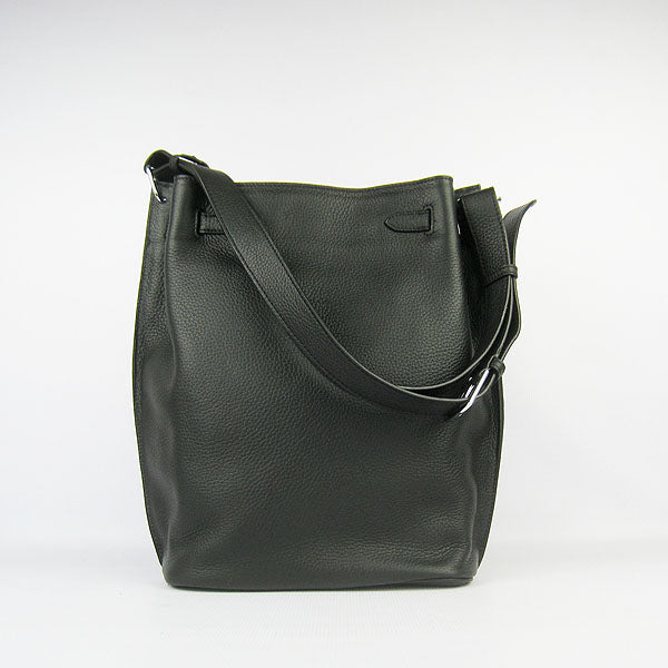 Hermes Luxury Nappa Shoulder Bag Leather Black