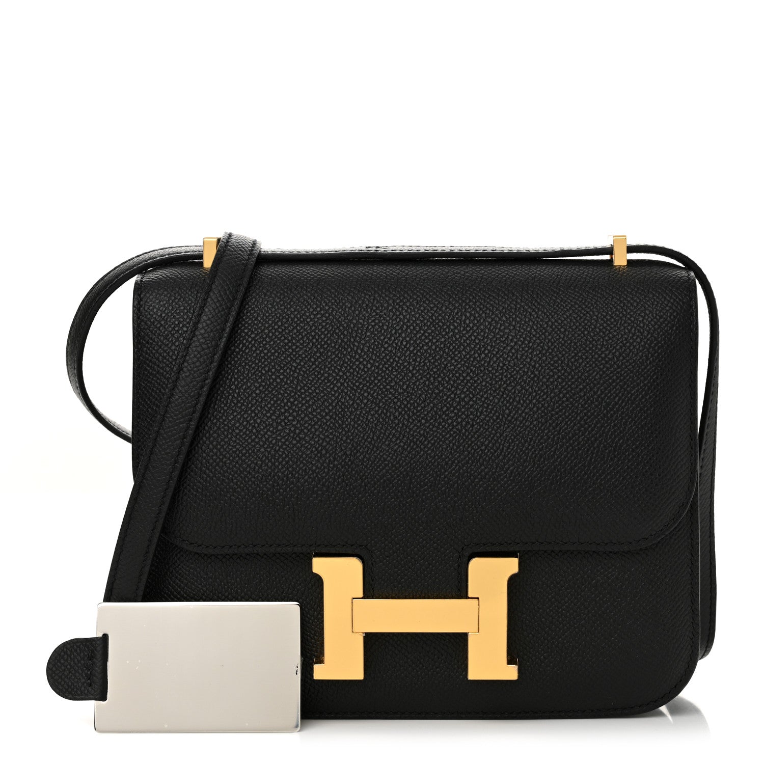 Hermes Epsom Constance Handbag Black Travel Bag