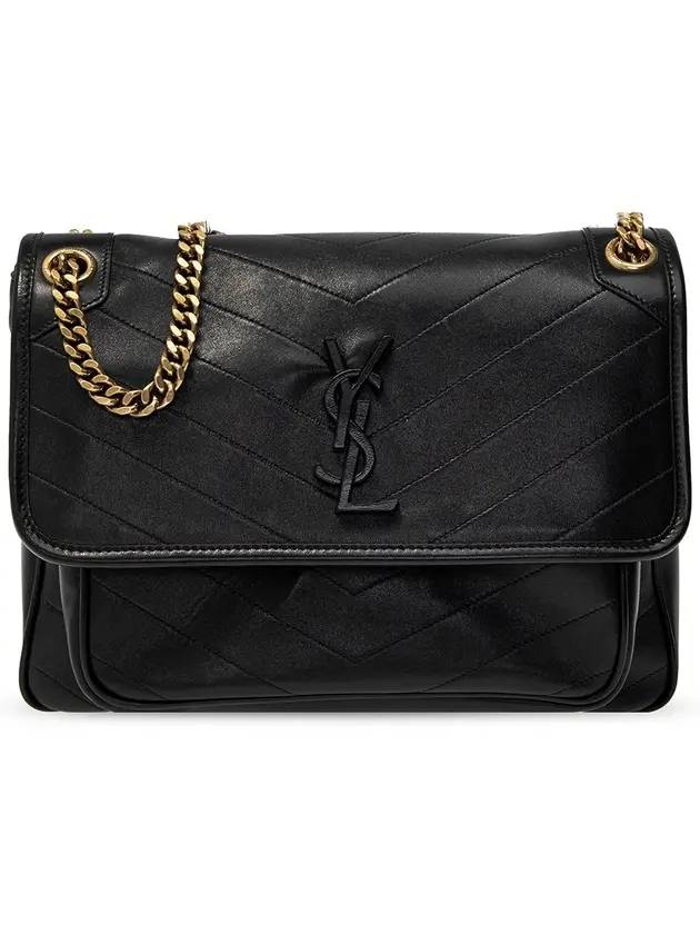 YSL Saint Laurent Saint Laurent Trending Nikki Shoulder Bag Leather Black