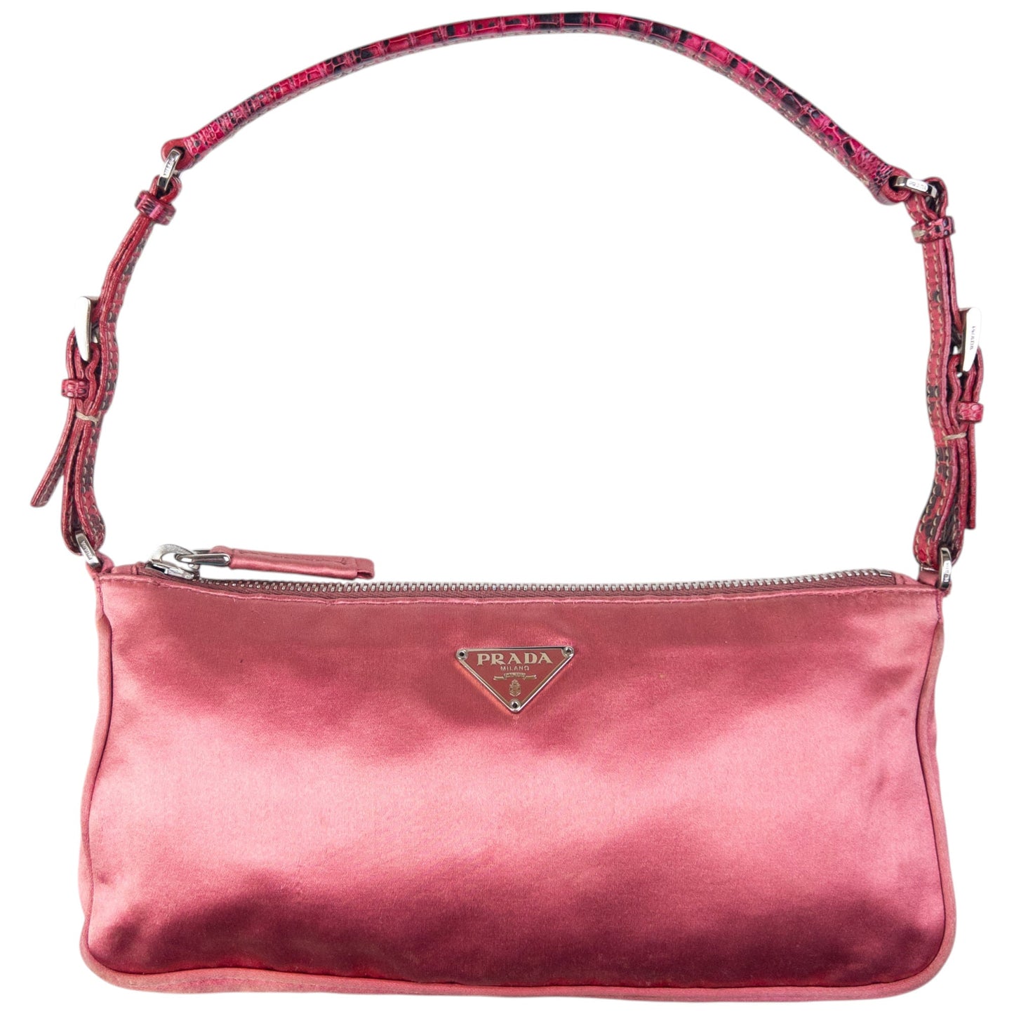Prada Shoulder Bag Baguette 3 Pink Mini