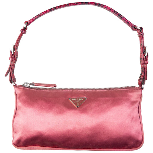 Prada Shoulder Bag Baguette 3 Pink Mini