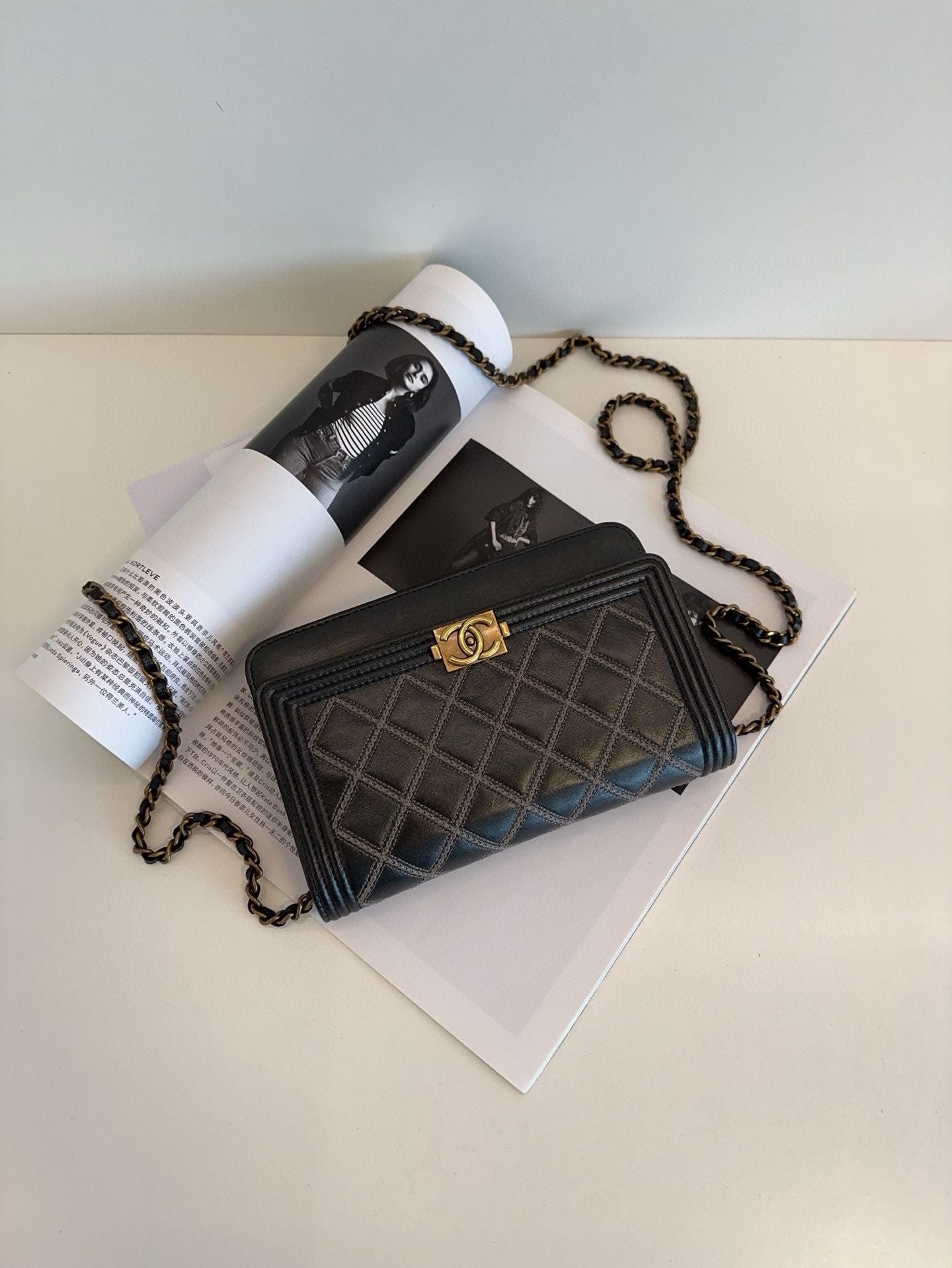 Chanel Leboy woc chain bag *cm black
