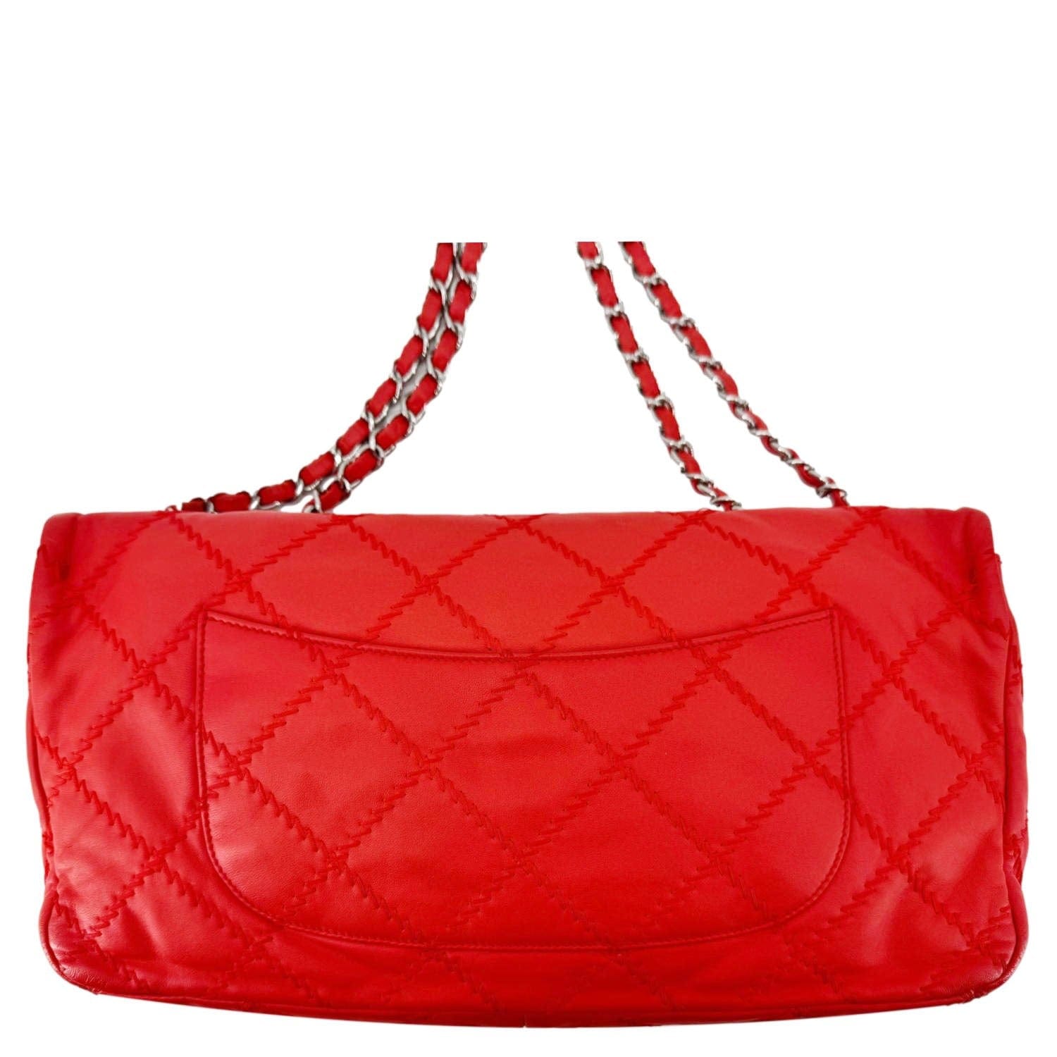 Chanel Ultimate Stitch Flap Quilted Leather Red Travel Bag
