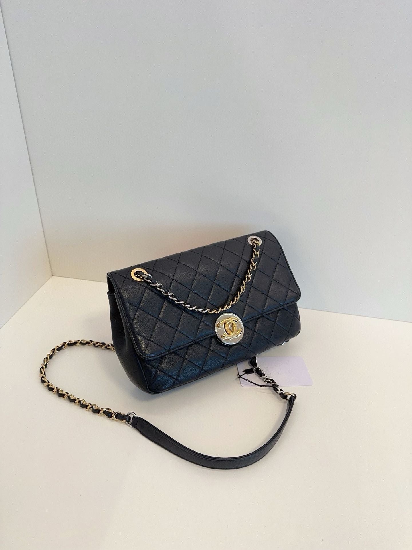 Chanel classic flap CF bag xcm black