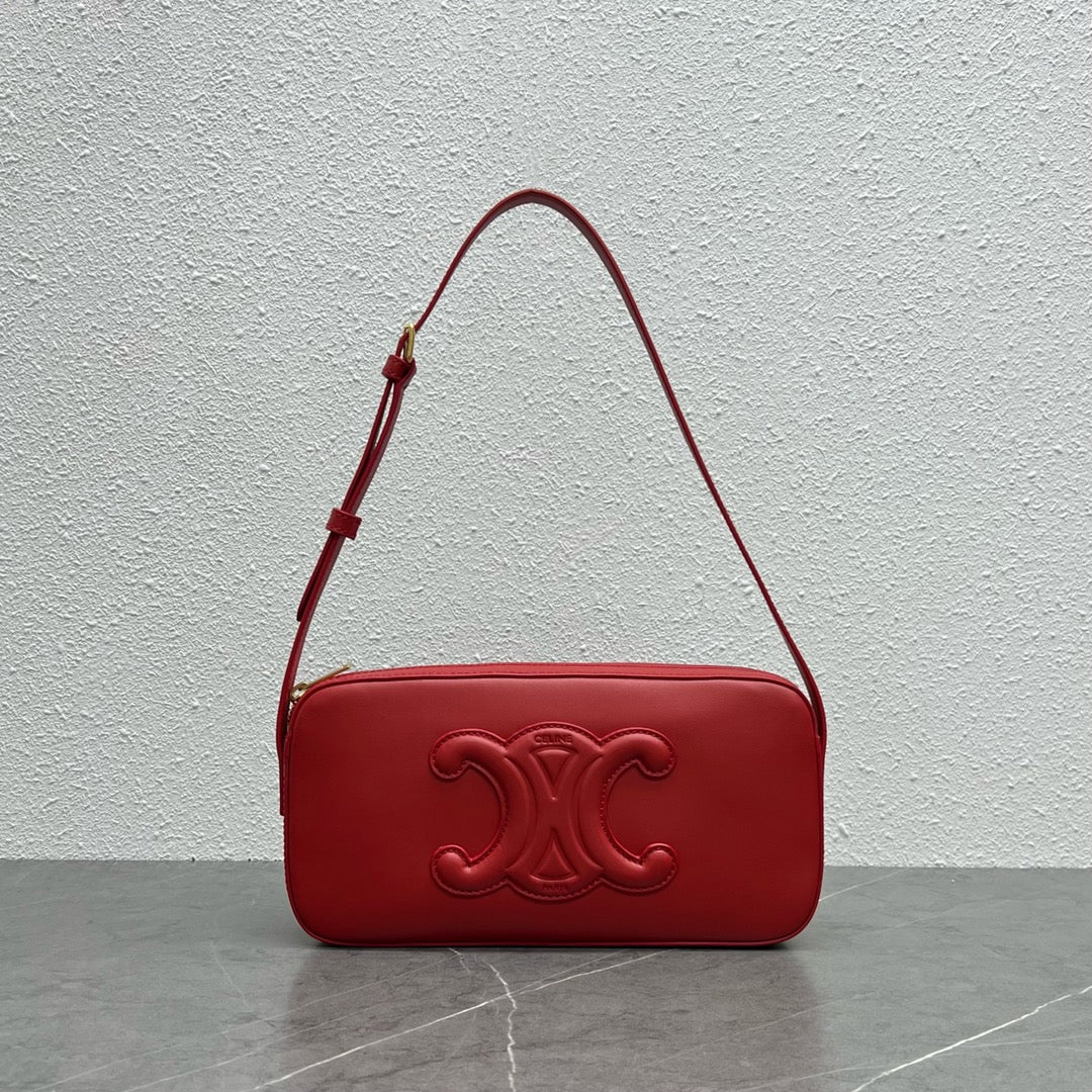 Top Quality Camera Shoulder Bag Cuir Triomphe Red