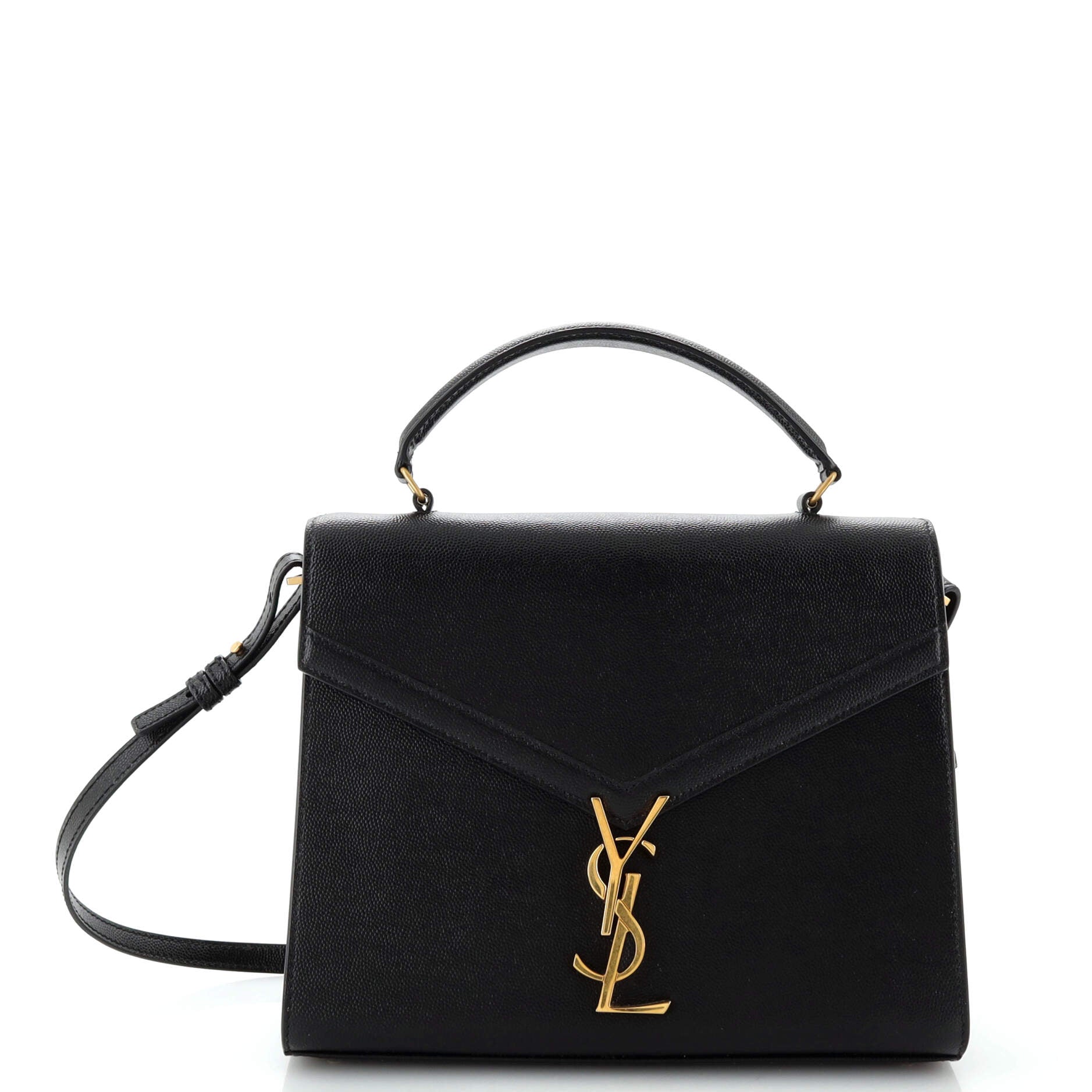 YSL Saint Laurent Saint Laurent Trending Cassandra Top Handle Bag Leather Medium Travel Bag