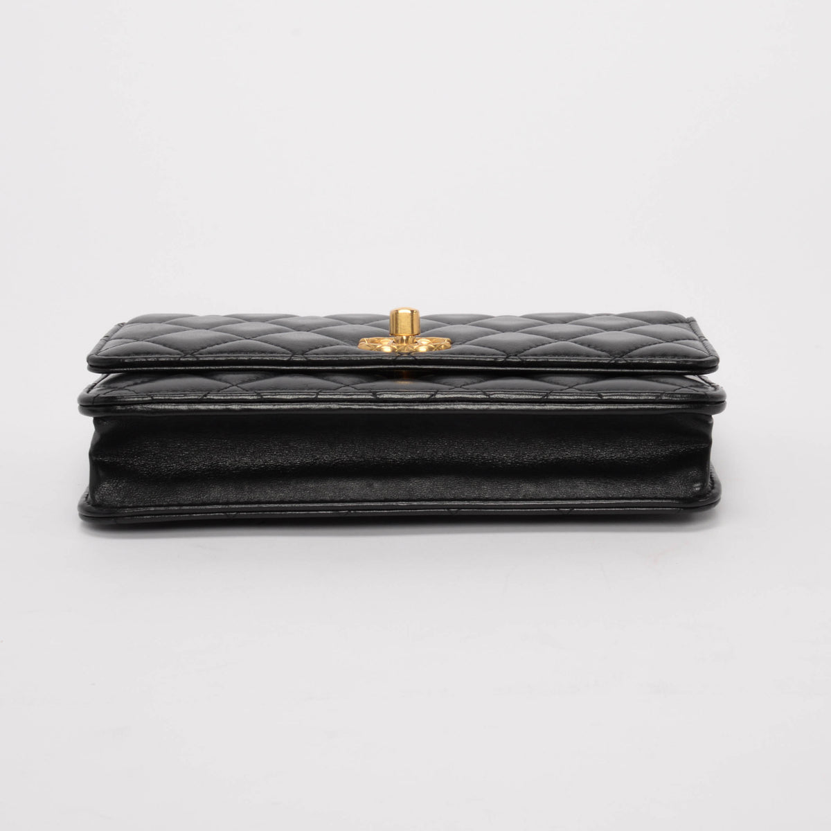 Chanel Black Quilted Lambskin Pillow Crush Wallet On Chain