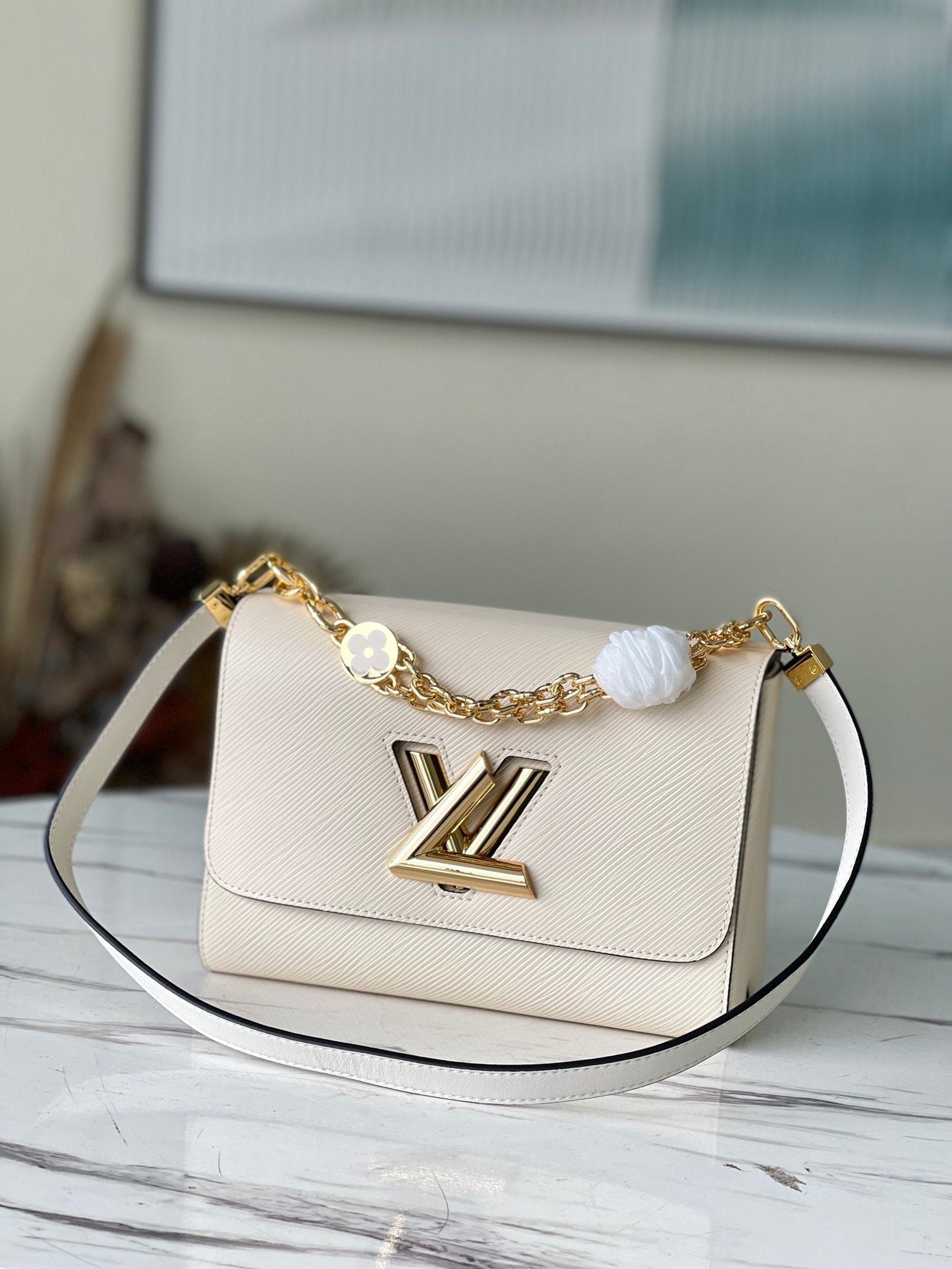 Top Quality Twist Mm Flower Quartz For Monogram White Crossbody Bag