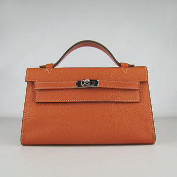 Hermes Luxury Kelly Cm Handbag H Orange Travel Bag