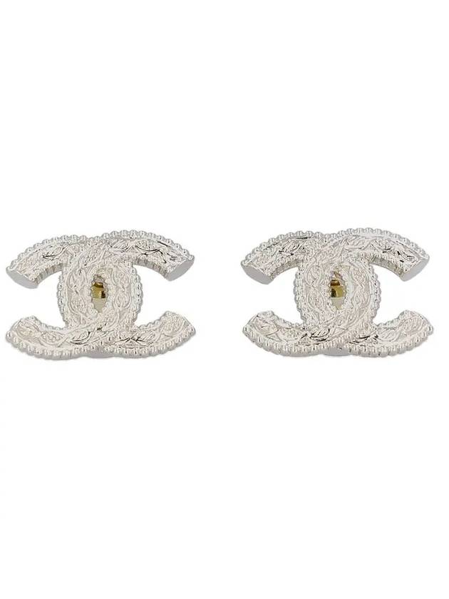 CC Logo Mini Earrings Gold Chanel