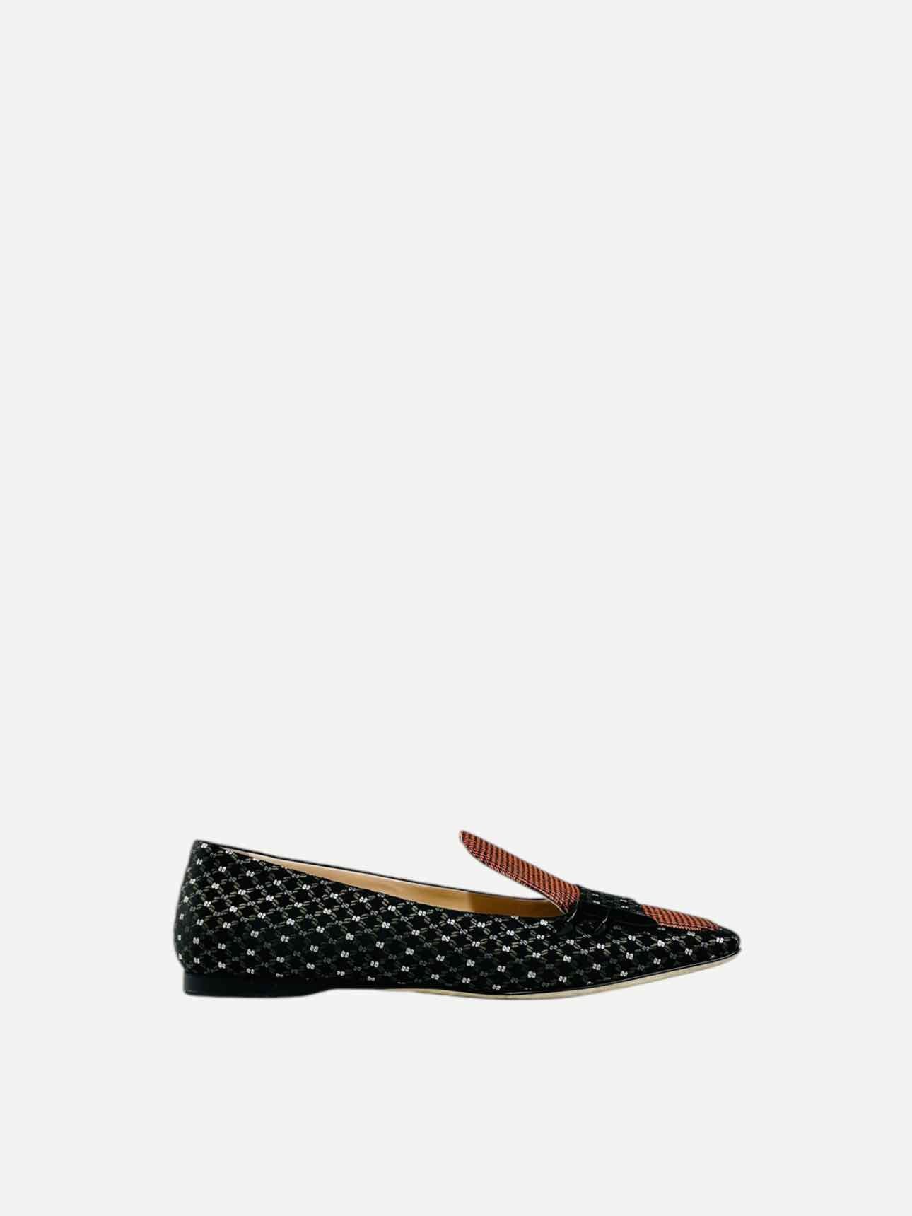 Fendi Printed Leather Black Multicolor Shoes