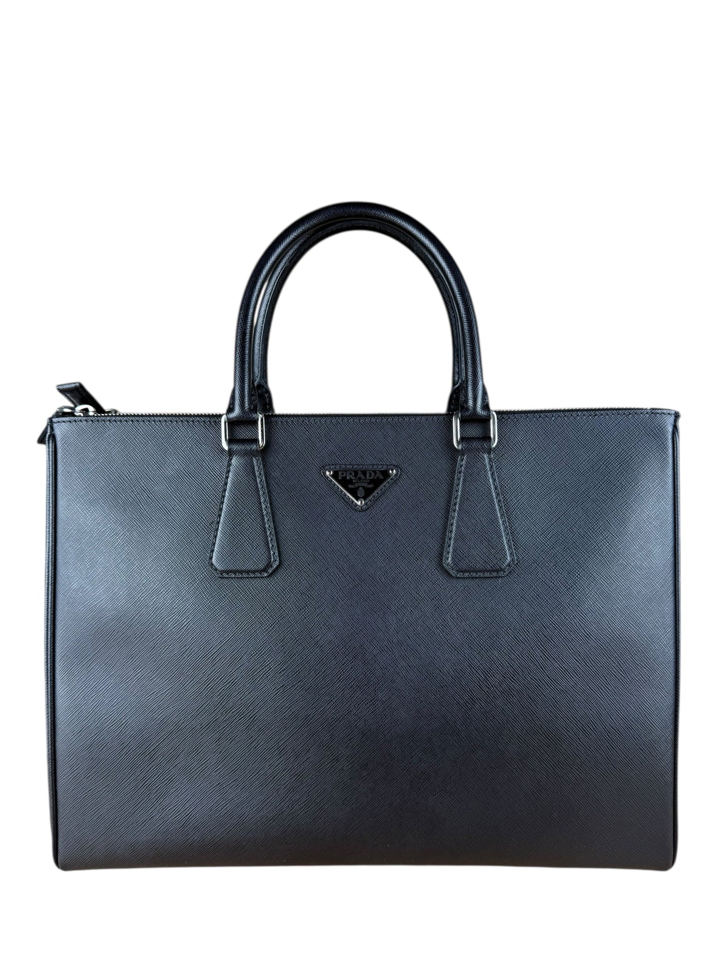 Prada Handbag Galleria Tote Leather Saffiano Black Tote Bag