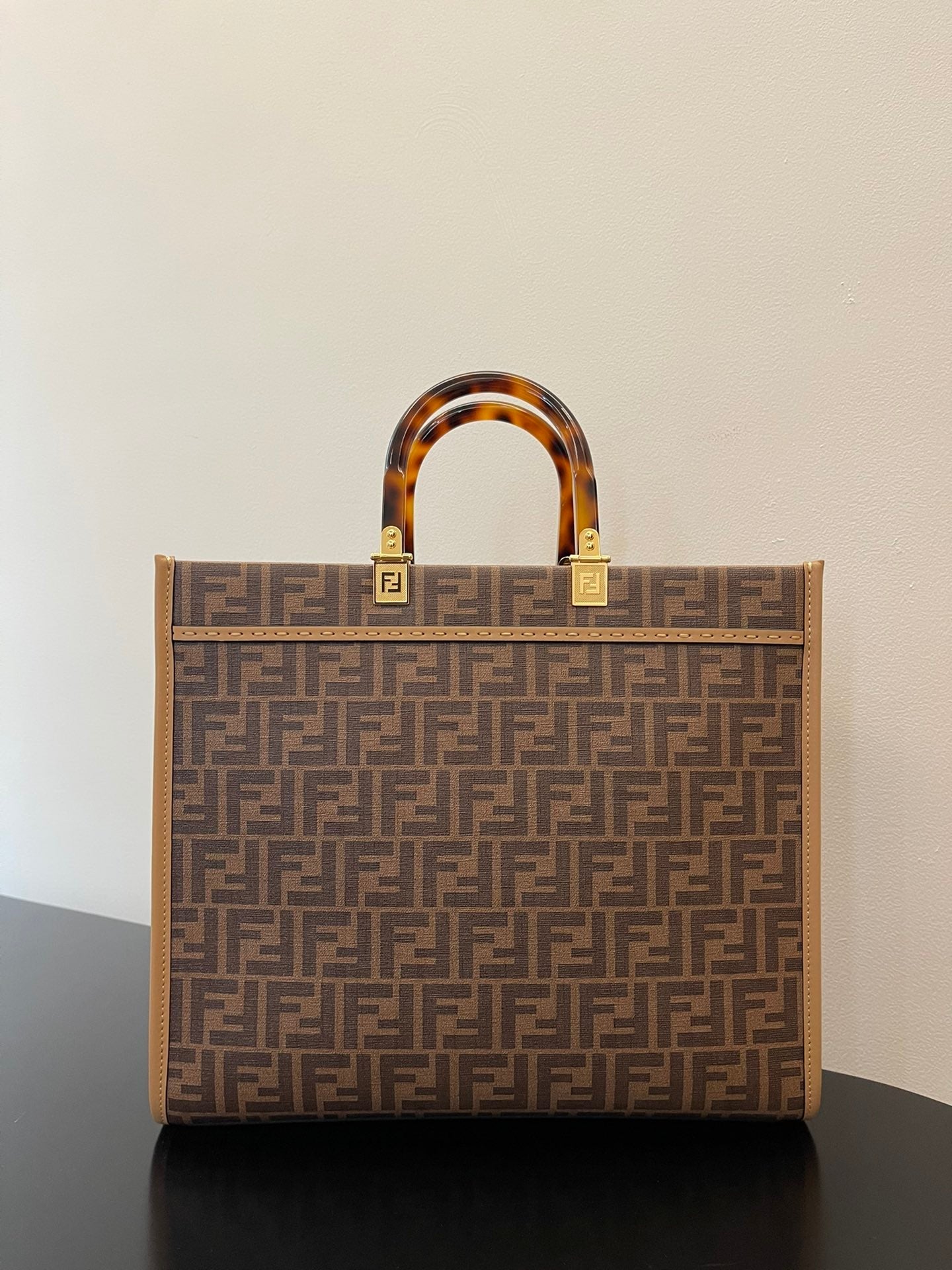 Fendi Top QualityTop Quality Sunshine FF Brown Medium Tote Bag